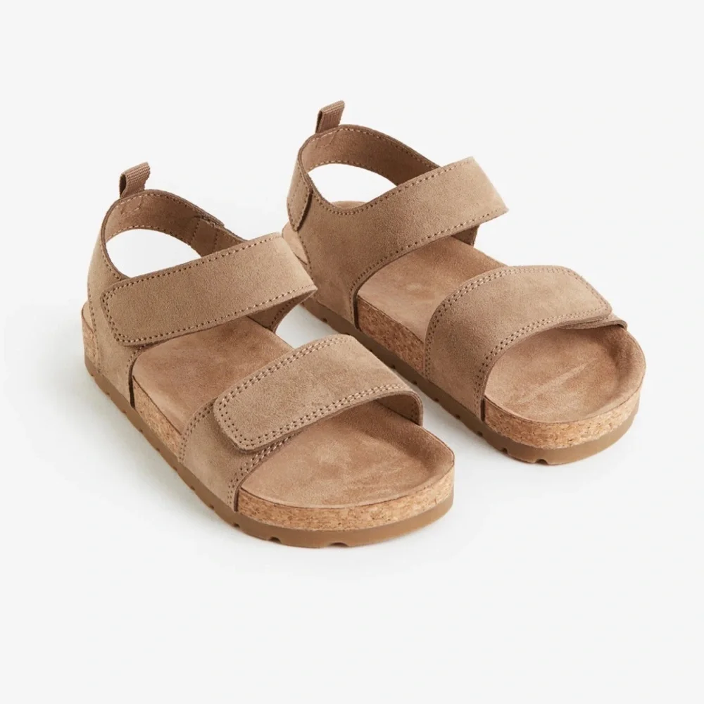 H&M Kids Toddlers Ankle Strap Taupe Sandals size 12